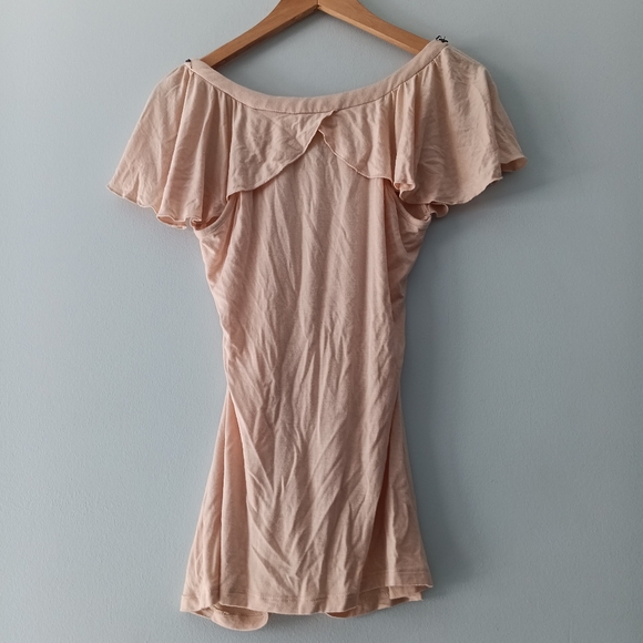 Y2K 2b Bebe Cream Black Beaded Accent Tunic Top M - Picture 2 of 10